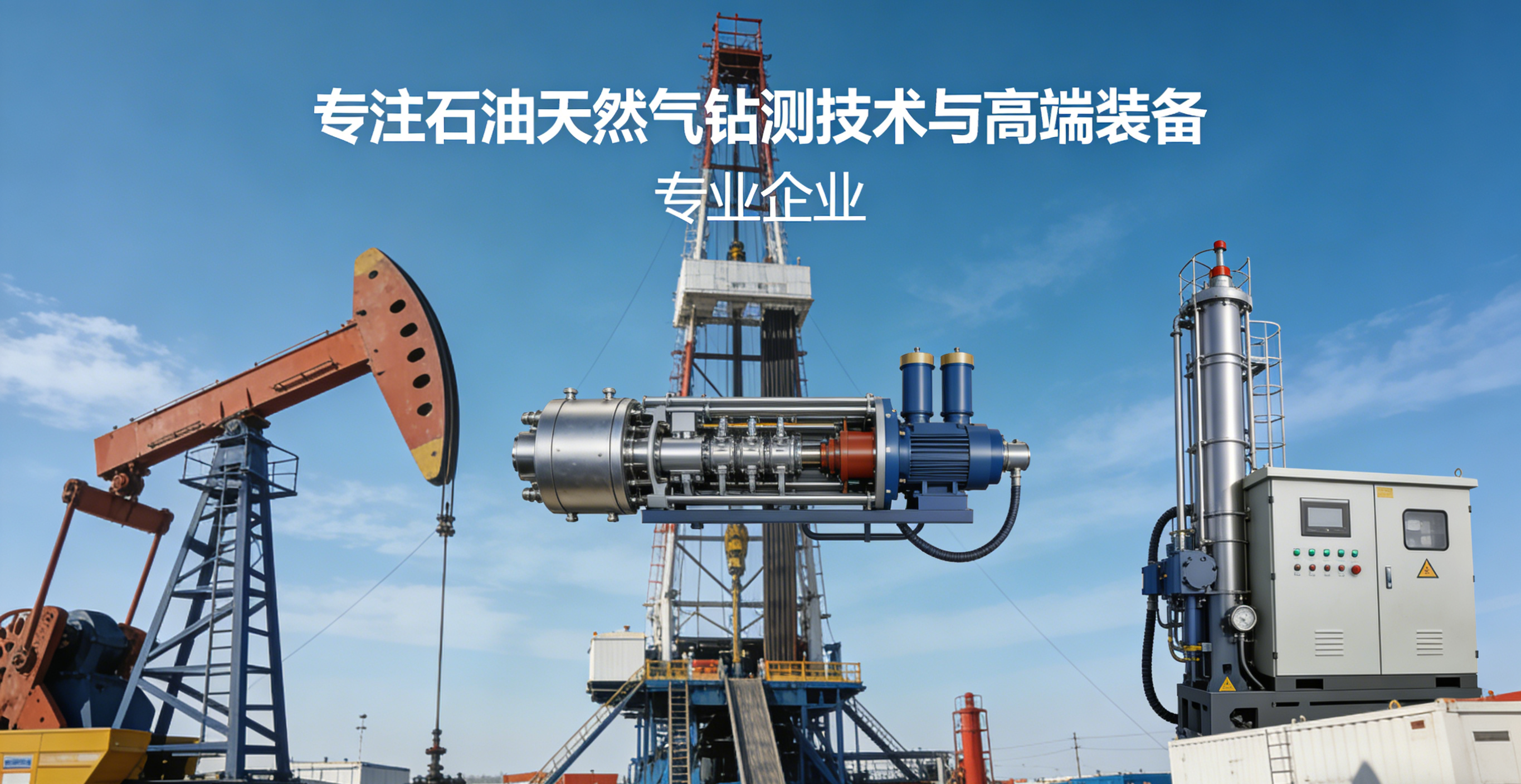 现代化办公楼外观，玻璃幕墙设计，蓝天白云背景，企业标识清晰可见